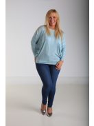 Black&White Türkiz Aida Bordázott Felső