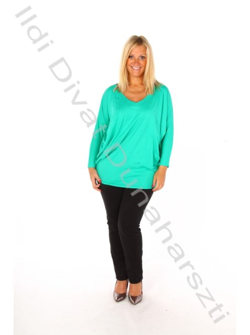 Black&White Zöld Aida V Nyakú Felső