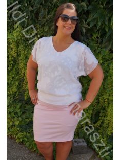 Black&White Rózsaszín gumis derekú szoknya