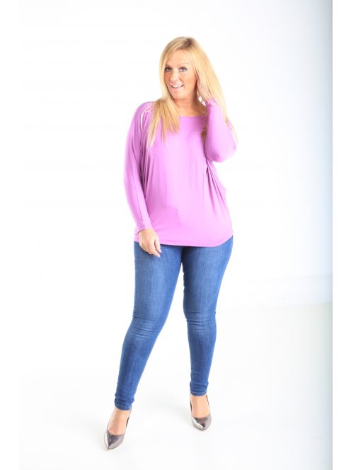 Black&White Lila Aida Kerek Nyakú Felső