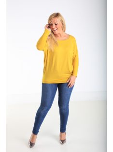Black&White Mustár Aida Kerek Nyakú Felső