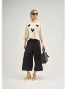 Cristina Barros Beige-Fekete Masnika Felső