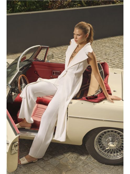 Cristina Barros Fehér Rena Kardigán