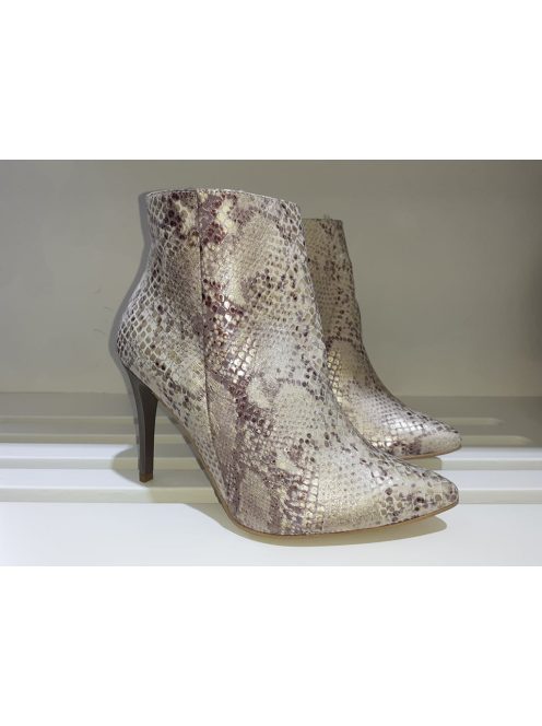 Margó Kígyóbőr Mintás Bokacsizma-40