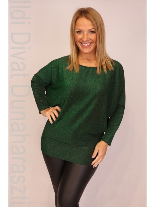 Classis Zöld Passzés Aljú Lurex Szállas Tunika