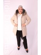 Marienn Beige Zippes Szövet Kabát