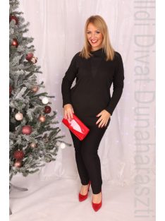 Privé Fekete Garbós Tunika