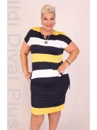 Soley Sárga-Kék csíkos ruha