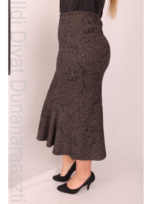 Kontex Fekete-Barna Mintás Szoknya