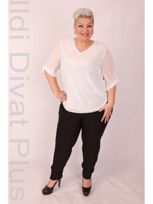 Marguerite Fehér-Ezüst Blúz