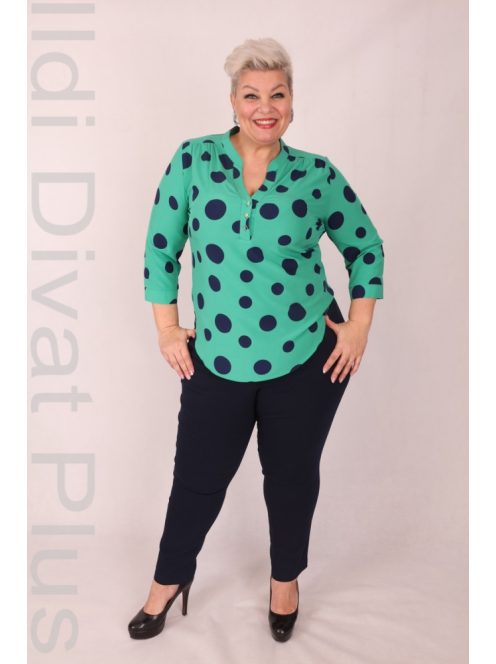 Ball Zöld-Kék Pöttyös Blúz