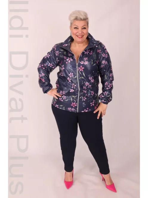 Terwi Kék-Púder Virágos Vékony Kabát