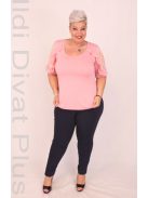 Crafty Clothes Púder Csipkés Vállú Felső-44