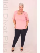 Crafty Clothes Púder Csipkés Vállú Felső