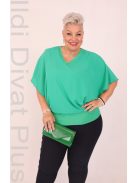 Mandala Zöld V nyakú Muszlin Felső