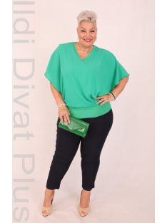 Mandala Zöld V nyakú Muszlin Felső