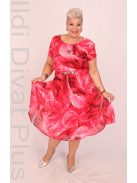 Trynite Piros Mintás Muszlin Ruha