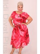 Trynite Piros Mintás Muszlin Ruha