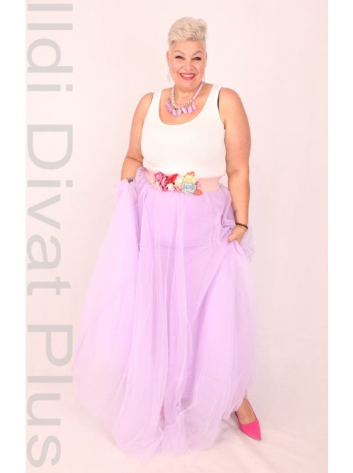 Lila Maxi Tüll Szoknya