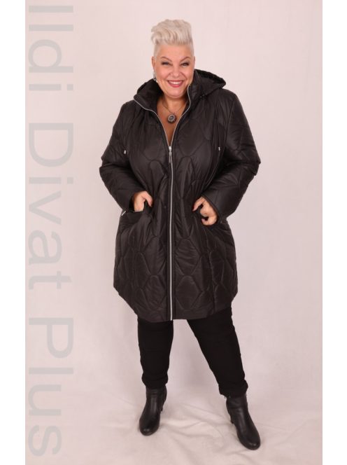 Trend Fekete Zippes Kabát