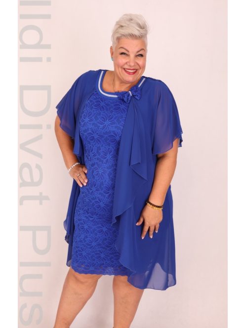 Lumia Királykék- Csipkés Muszlinos Ruha