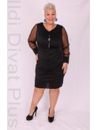 Trynite Fekete Csillogós Alkalmi Ruha-44