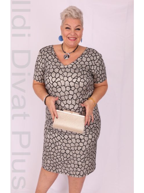 Mamma Mia Fekete-Arany Mintás Komplé