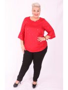 Dorian Piros Mintás Ingtunika-56