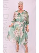 Margo Elza Zöld Mintás Ruha-44