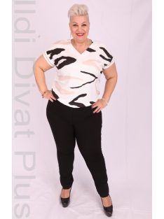 Emi Ekrü-Beige Mintás Blúz