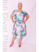 Trynite Zöld Márvány Mintás Ruha