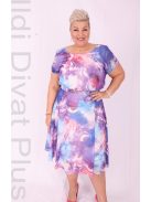 Trynite Lila Márvány Mintás Ruha