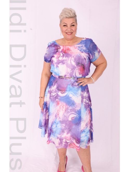 Trynite Lila Márvány Mintás Ruha