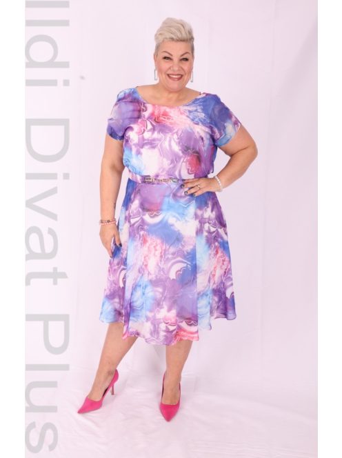 Trynite Lila Márvány Mintás Ruha