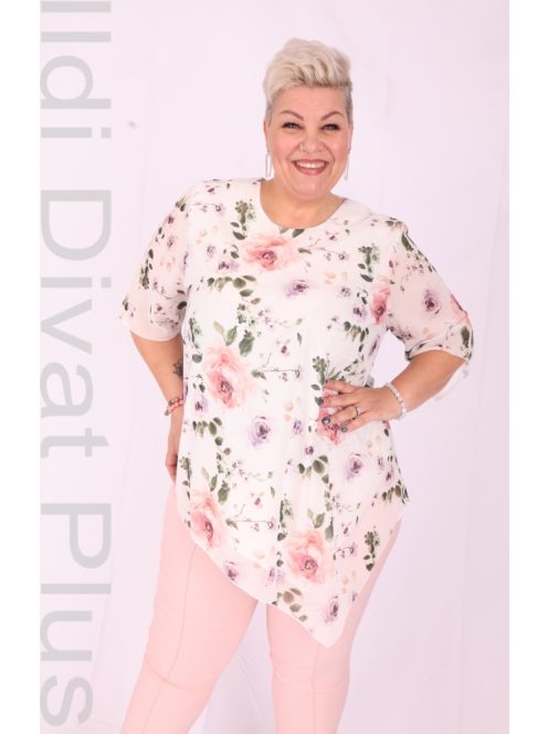 Eko Rózsa Mintás Muszlin Tunika