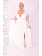 Pretty Women Fehér Csipkés Maxi Ruha-42