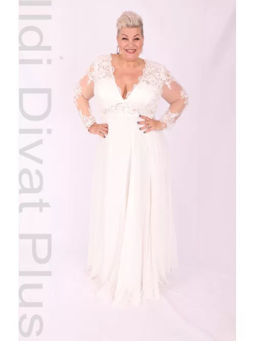 Pretty Women Fehér Csipkés Maxi Ruha-50