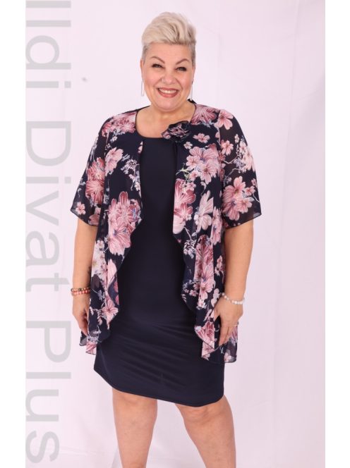 Kozlowski Kék-Púder Virágos Ruha