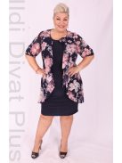 Kozlowski Kék-Púder Virágos Ruha