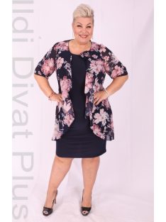 Kozlowski Kék-Púder Virágos Ruha