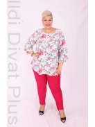 Dorian Menta Virágos Blúz Tunika