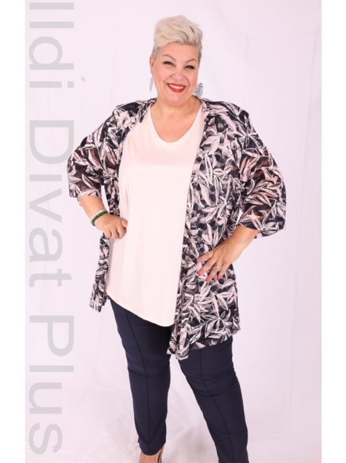 Hugi Kék-Púder Virágos Kétrészes Felső