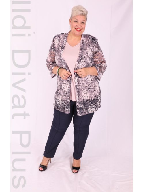 Hugi Kék-Púder Virágos Kétrészes Felső