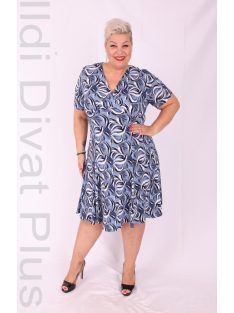 Angelo Kék-Fehér Mintás Ruha