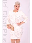 Dorota Ekrü-Púder Virág Mintás Komplé