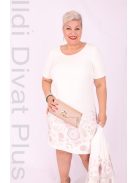 Dorota Ekrü-Púder Virág Mintás Komplé