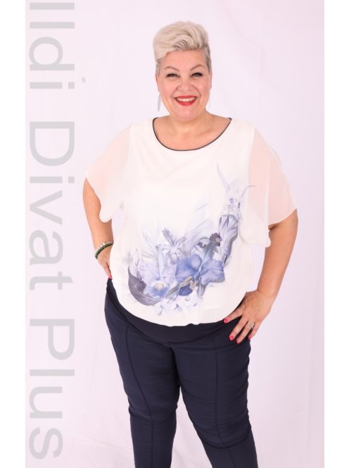 Emi Beige-Rózsaszín Pöttyös Blúz