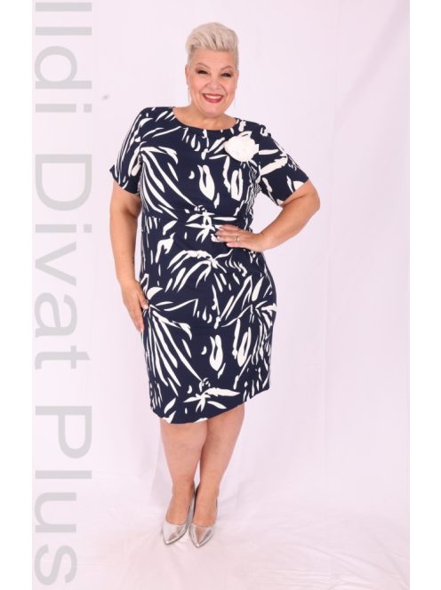 J&S Kék-Fehér Mintás Ruha