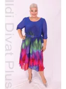 Gabriella Királykék Színátmenetes Midi Ruha