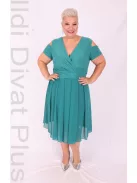 Gabriella Zöld Muszlin Midi Ruha-46